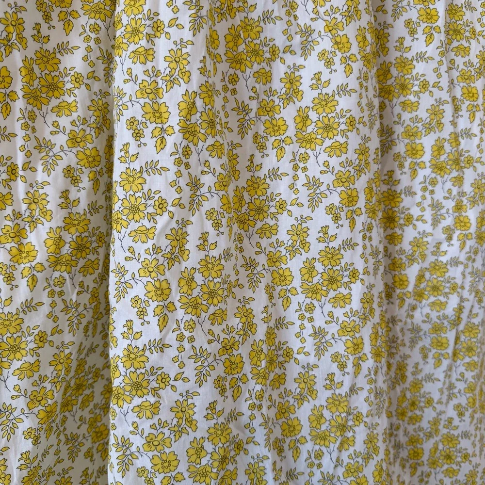 NWT J. Crew Yellow Paloma Midi Dress Liberty Organic 100% Cotton Fabric Smocked